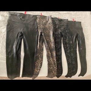 SPANX Faux Leather Leggings x4